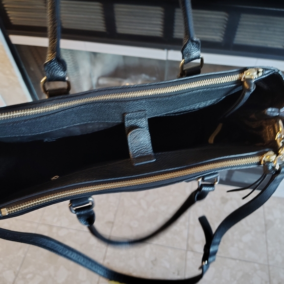 Kate Spade Mulberry Leighann Tote Large Black Leather Logo Strap - Picture 12 of 12